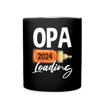 Werdender Opa 2024 - Tasse einfarbig - Schwarz - Vorne