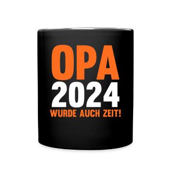 Werdender Opa 2039 - Tasse einfarbig - Schwarz - Vorne