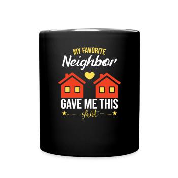 Vêtements de voisin mignon - Mug uni - noir - Devant