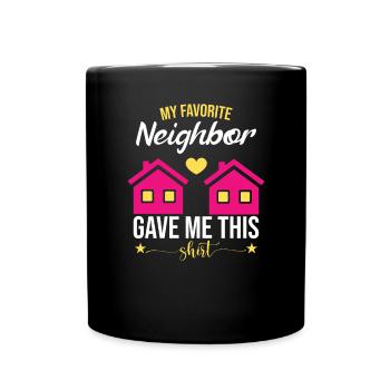 Women Neighbor Shirt - Full Colour Mug - black - Front