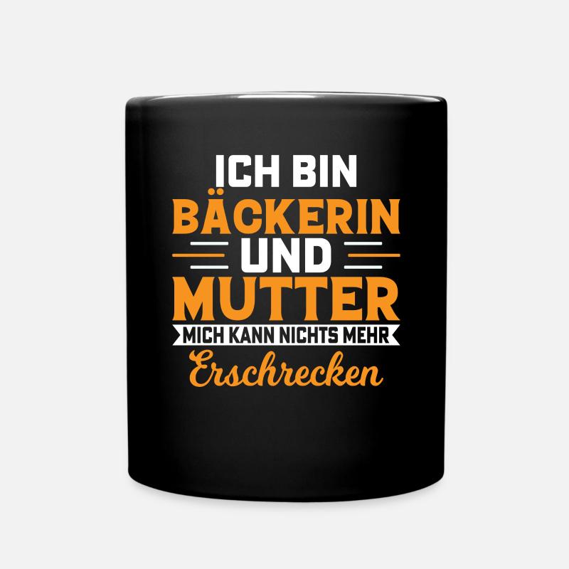 Bäcker Mutter Muttertag - Tasse einfarbig - Schwarz
