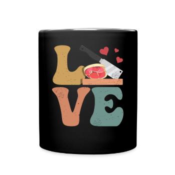Butcher's Meat Cleaver - Full Colour Mug - black - Front