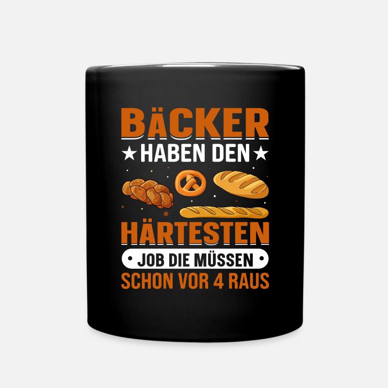 Bäcker Geschenkidee Bäckerei - Tasse einfarbig - Schwarz
