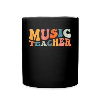 Groovy Music Teacher Musician Lessons - Full Colour Mug - black - Front