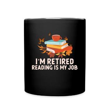 I Survived Reading Books Loves To Read Book Lover - Full Colour Mug - black - Front