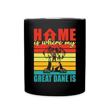 Great Dane Gifts - Tasse einfarbig - Schwarz - Vorne
