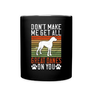 Great Dane Gifts - Tasse einfarbig - Schwarz - Vorne