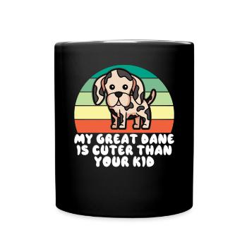 Great Dane Gifts - Full Colour Mug - black - Front