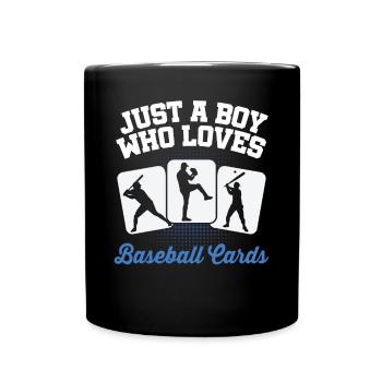 Men Trader Collector Just A Boy Who Loves Baseball - Tasse einfarbig - Schwarz - Vorne