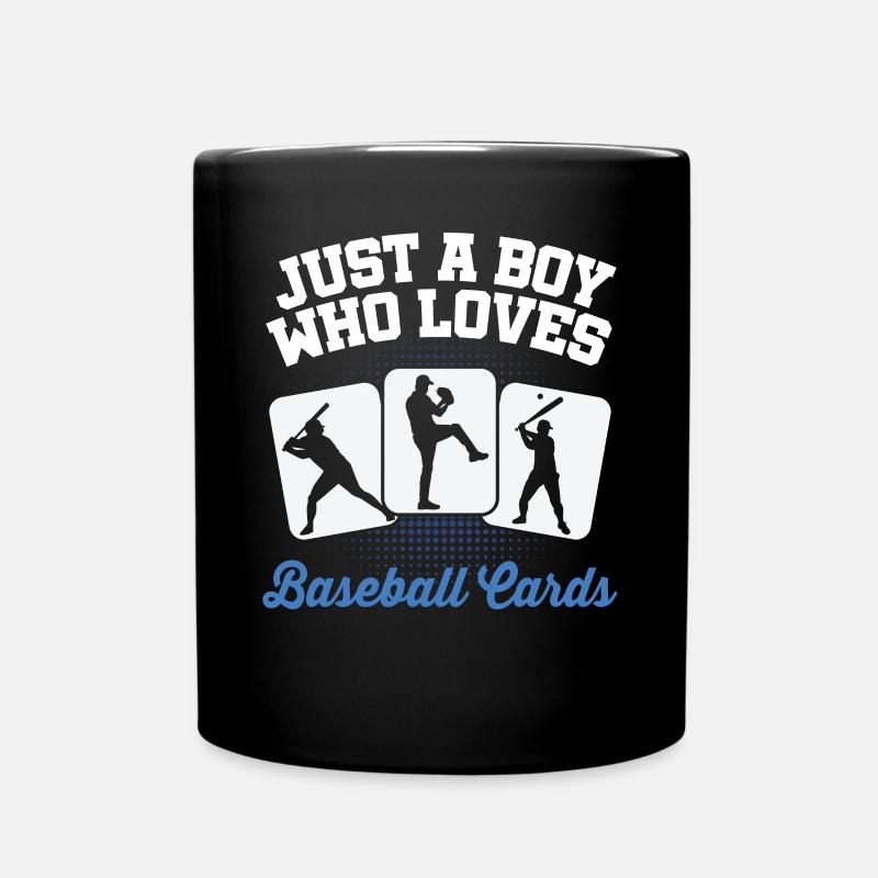Men Trader Collector Just A Boy Who Loves Baseball - Mug uni - noir