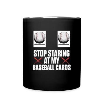 Trader Funny Collector arrête de regarder ma balle de baseball - Mug uni - noir - Devant