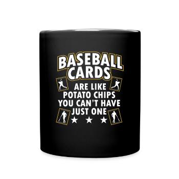 Les cartes de baseball amusantes sont comme un commerçant de chips - Mug uni - noir - Devant