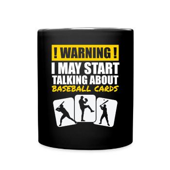 Peut commencer à parler de cartes de baseball que les hommes collectionnent - Mug uni - noir - Devant