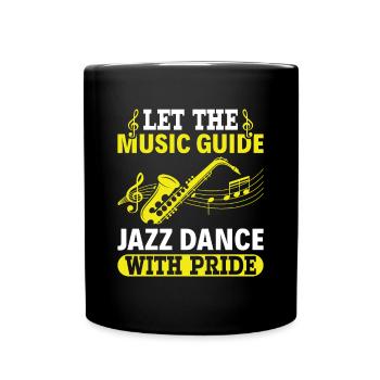 Jazz Dance With Pride - Jazz Musician Saxophonist - Full Colour Mug - black - Front