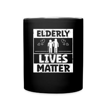 Elderly Lives Matter Soins aux aidants - Mug uni - noir - Devant