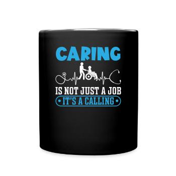 Un aidant principal ne s’occupe pas d’un emploi Un aidant qui appelle - Mug uni - noir - Devant