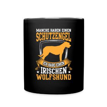 Habe einen Irischer Wolfshund Irish Wolfhound - Tasse einfarbig - Schwarz - Vorne