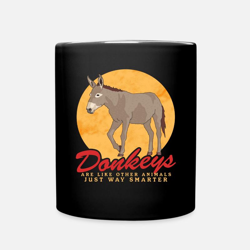 Donkey donkey owner donkey lover donkey gift - Full Colour Mug - black