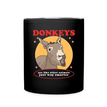 Donkey Donkey Donkey Owner Donkey Lover Gift - Full Colour Mug - black - Front