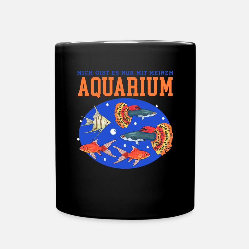 Aquarium Aquaristik Aquarianer Zierfisch Geschenk - Tasse einfarbig - Schwarz