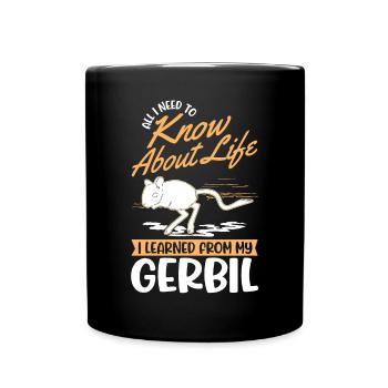 Gerbil Gift Racing Rat Gerbil - Full Colour Mug - black - Front