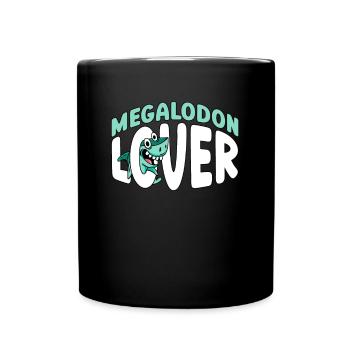 Megalodon Lover - Megalodon Young Shark - Full Colour Mug - black - Front