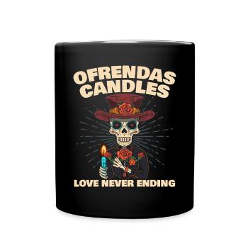 Dia De Los Muertos Sugar Skull Mexican Holiday - Full Colour Mug - black - Front