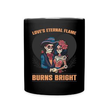 Dia de los Muertos Sugar Skull Mexikanischer Feiertag - Tasse einfarbig - Schwarz - Vorne