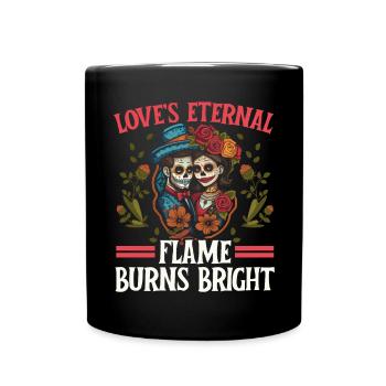 Dia De Los Muertos Sugar Skull Mexikanischer Feiertag - Tasse einfarbig - Schwarz - Vorne