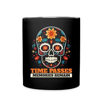 Dia de los Muertos Sugar Skull Mexikanischer Feiertag - Tasse einfarbig - Schwarz - Vorne