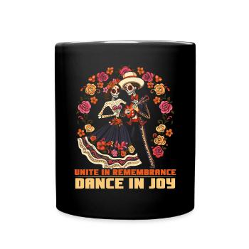 Dia De Los Muertos Sugar Skull Mexican Holiday - Full Colour Mug - black - Front