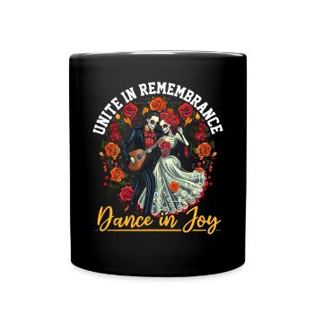 Dia De Los Muertos Sugar Skull Mexican Holiday - Full Colour Mug - black - Front