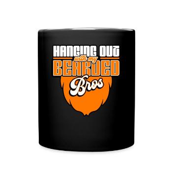 Hanging Out With My Bearded Bros - Full Colour Mug - black - Front