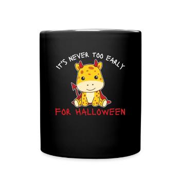 Girafe il n’est jamais trop tôt pour les diables d’Halloween - Mug uni - noir - Devant