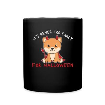 Shiba Inu il n’est jamais trop tôt pour les diables d’Halloween - Mug uni - noir - Devant