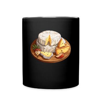 Camembert Cheese Board - Full Colour Mug - black - Front