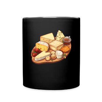 Cheese board - Full Colour Mug - black - Front