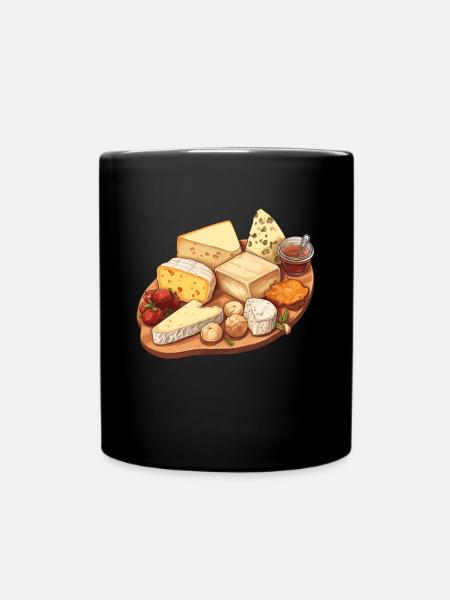 Plateau de fromages - Mug uni - noir