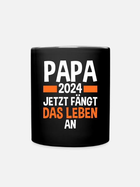 Werdender Papa 2028 - Tasse einfarbig - Schwarz