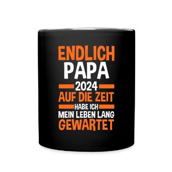 Werdender Papa 2033 - Tasse einfarbig - Schwarz - Vorne