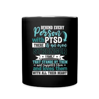 PTSD Support - Full Colour Mug - black - Front