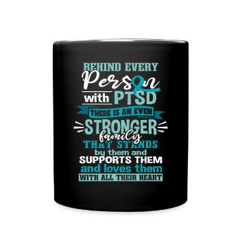 Support PTSD Awareness - Full Colour Mug - black - Front