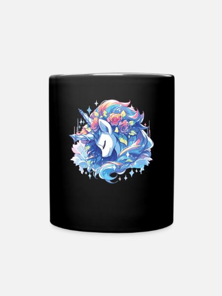 Einhorn Einhörner Einhorn party Unicorns - Tasse einfarbig - Schwarz