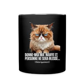 Chats mèmes sarcastique humoristiques - Mug uni - noir - Devant