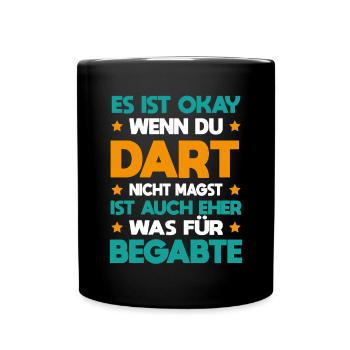Dart Für Begabte Dartspieler Weltmeisterschaft - Tasse einfarbig - Schwarz - Vorne