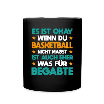 Basketball Für Begabte Basketballspieler Verein - Tasse einfarbig - Schwarz - Vorne