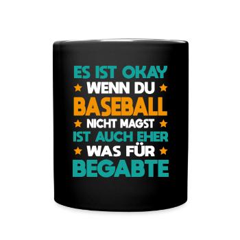 Baseball Für Begabte Baseballspieler Mannschaft - Tasse einfarbig - Schwarz - Vorne