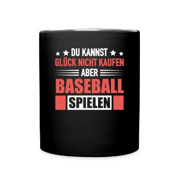 Baseballspieler Glück Kaufen Baseball Spielen - Tasse einfarbig - Schwarz - Vorne