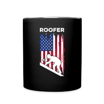 Roofing Worker Roofer Worker Roofer - Roofer US Fl - Tasse einfarbig - Schwarz - Vorne