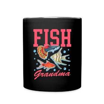 Aquariophile Aquariophile Cadeau Grand-mère - Mug uni - noir - Devant